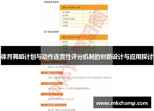 体育舞蹈计划与动作连贯性评分机制的创新设计与应用探讨